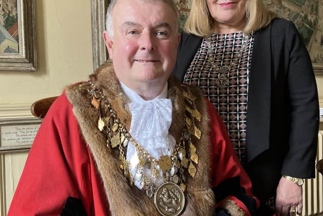 Louth Mayor and Mayoress for 2022-23, Coun Jeremy & Mrs Bridget Baskett.