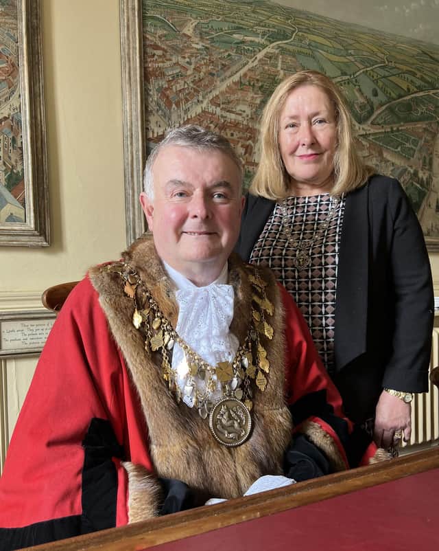Louth Mayor and Mayoress for 2022-23, Coun Jeremy & Mrs Bridget Baskett.