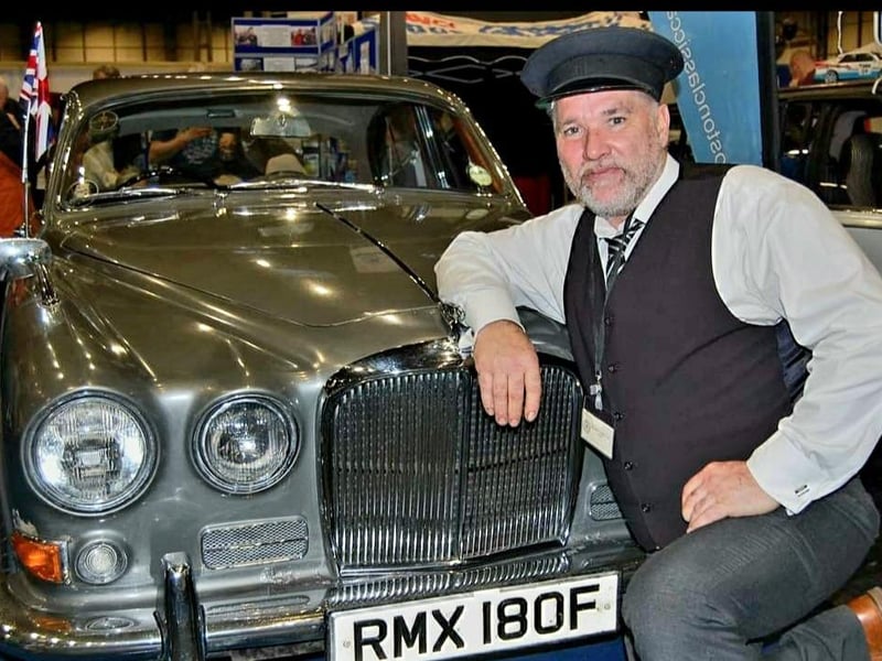Tony (Tosh) Brooks and his Jaguar 420.