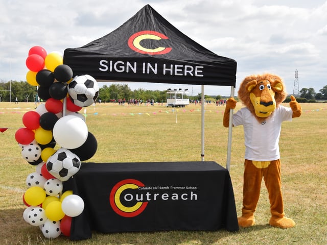 Lenny the Lion went down well with the school children at the Community Games Day.