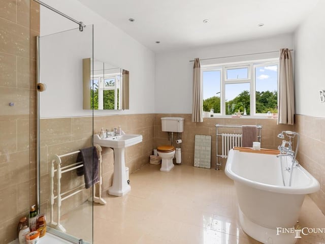 The bathroom.