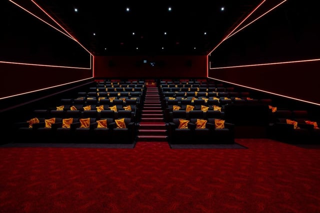 The cinema has luxury electric recliner seating