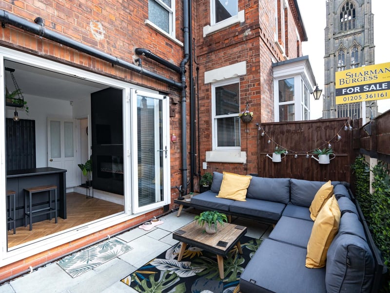 An outdoor seating area.
