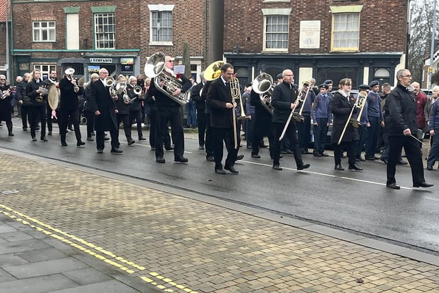 Banovallum Brass led the Remembrance Parade.