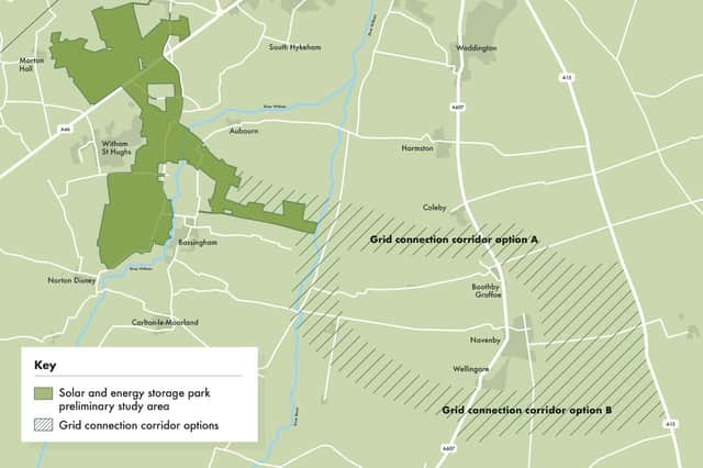 The location for the proposed Fosse Green Energy Park.