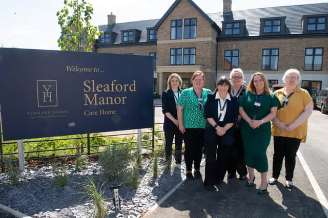 L-R Ancuta Canea - deputy manager, Emma Yardley - activities coordinator, Dawn Jackson - receptionist, Joanne Taylor - area manager, Claire Gordon-Rundle - manager, Val Evans - deputy manager