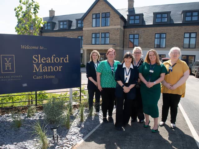 L-R Ancuta Canea - deputy manager, Emma Yardley - activities coordinator, Dawn Jackson - receptionist, Joanne Taylor - area manager, Claire Gordon-Rundle - manager, Val Evans - deputy manager