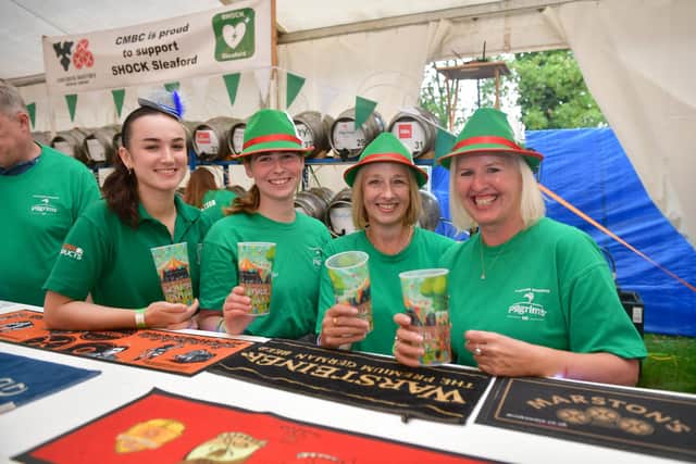 Some of last year's SHOCK Sleaford volunteers a the festival. L-R Jasmin Slingsby, Michaela Stanford, Lisa Kyme and Sue Ogden.