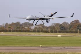The Protector RG1 drone, which is being tested in the skies above Louth, Horncastle and other areas of Lincolnshire until August. (PHOTO BY: Sgt Nicholas Howe/Royal Air Force).
