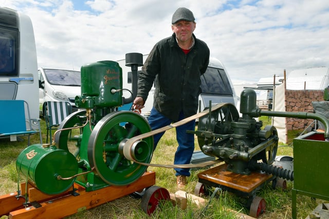 Richard Parish of Butterwick with his 1945 Lister Junior, driving a water pump.