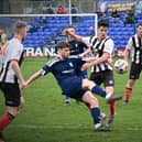 Action from Saturday's game at Retford where Brigg were beaten 1-0. Photo: Anna Backstrom/Brigg Town FC.