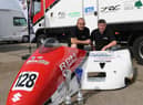 Simon Horton and Jordan Forrest celebrate a perfect weekend.