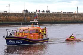 An RNLI lifeboat returning from sea to the Yorkshire coastal town of Whitby. (PHOTO BY: Nicholas Leach)