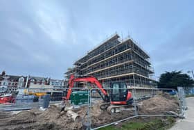 The new Travelodge and Starbucks drive-through development in Skegness.