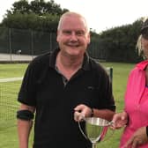 Josie Richmond and Gary Bridgeman celebrate their win.