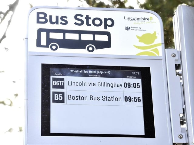 Electronic sign marks the first day of operation for the B617 bus route. Photo: LCC