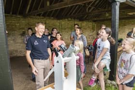 British Astronaut, Tim Peake at Woolsthorpe Manor in Grantham