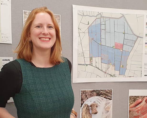 Laura White, project manager for Ecotricity's Heckington Fen solar project.