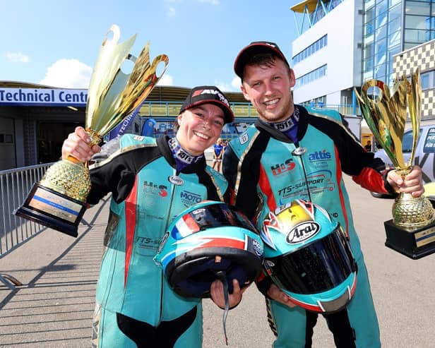 Emmanuelle Clement and Todd Ellis celebrate victory in Holland. Photo: Wally Walters.