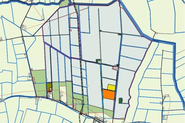 The proposed location for the Heckington Fen solar park.