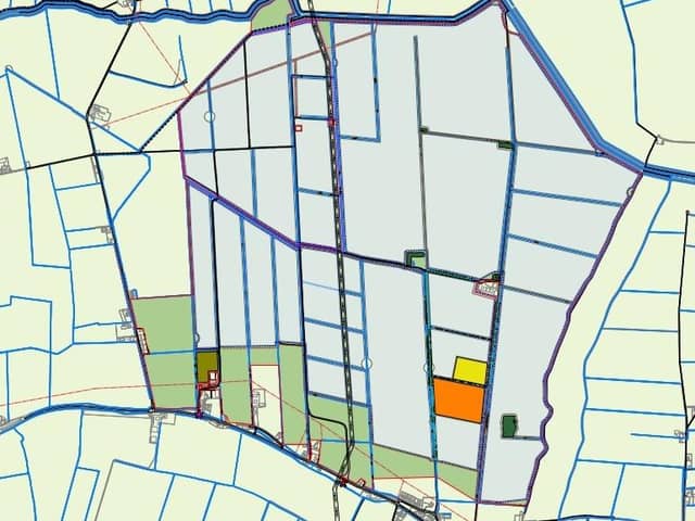 The proposed location for the Heckington Fen solar park.