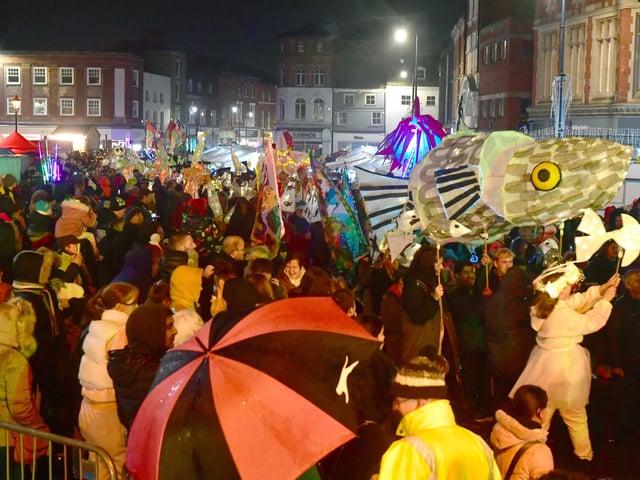 The Illuminate Parade makes its way into the Market Place.