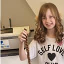 Sophia Dannatt has donated her long hair to The Little Princess Trust
