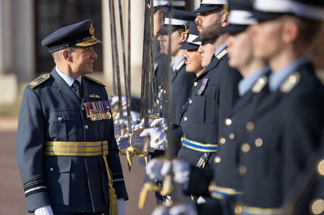 The Reviewing officer was Air Vice-Marshal Chris Snaith, inspecting Cadets on parade at RAF College Cranwell. Photographs: MOD Crown Copyright