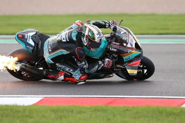 Hickman in race action at Donington Park. Photo by Dave Yeomans.