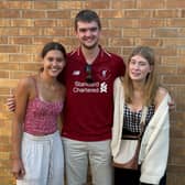 Chloe, Danny and Aggie celebrate