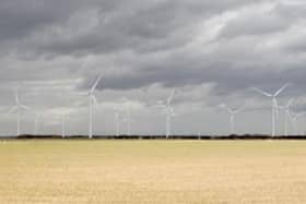 An artist's impression of the view of the Heckington Fen wind farm.