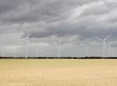 An artist's impression of the view of the Heckington Fen wind farm.