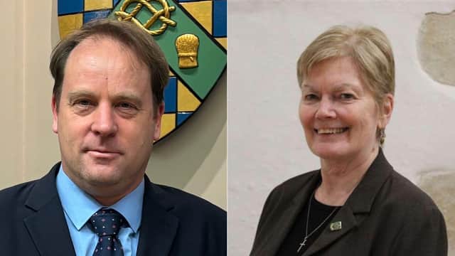 South Kesteven District Council leader Ashley Baxter & Rutland County Council leader Gale Waller. Photo: LDR