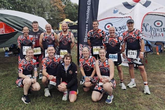 Skegness Triathlon Club members at Holme Pierrepont.