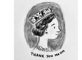 Lucy Dillamore's illustration in tribute to Queen Elizabeth II who died yesterday (Thursday).