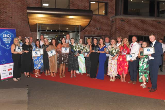 Winners at the DN21 Awards, which were held at Thonock Park in Gainsborough