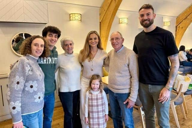 Emma' family meet the Gorrins after she gave the gift of life two years ago. Photo: DKMS
