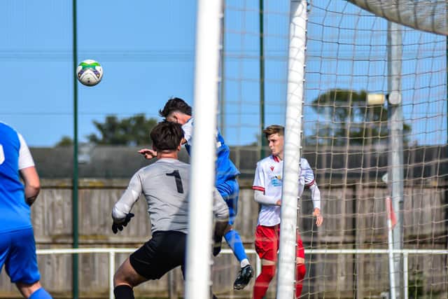 Skegness in action against Kimberley. Pic by Ryan Thompson, Happy Snapz Photography.