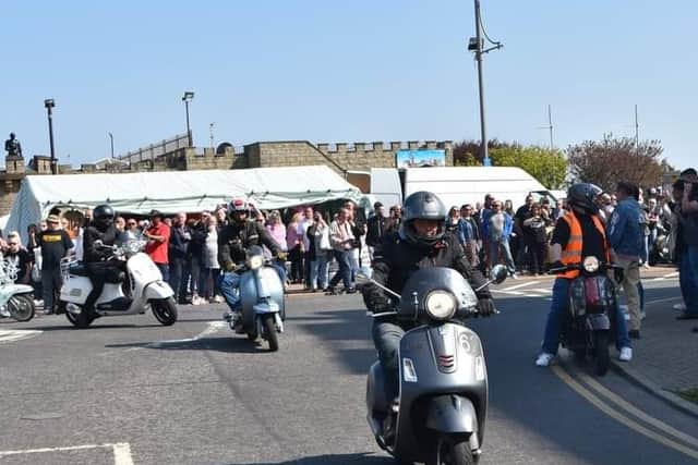 Skegness Scooter Rally has roared into town for the first May Bank Holiday event since the pandemic - and they just love it! Photo: Barry Robinson.
