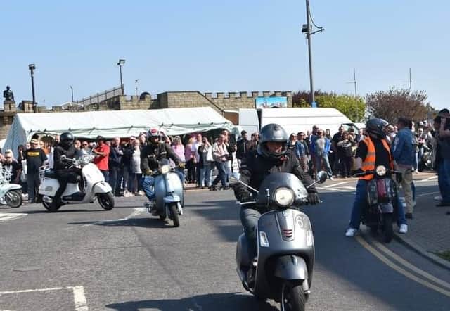 Skegness Scooter Rally has roared into town for the first May Bank Holiday event since the pandemic - and they just love it! Photo: Barry Robinson.