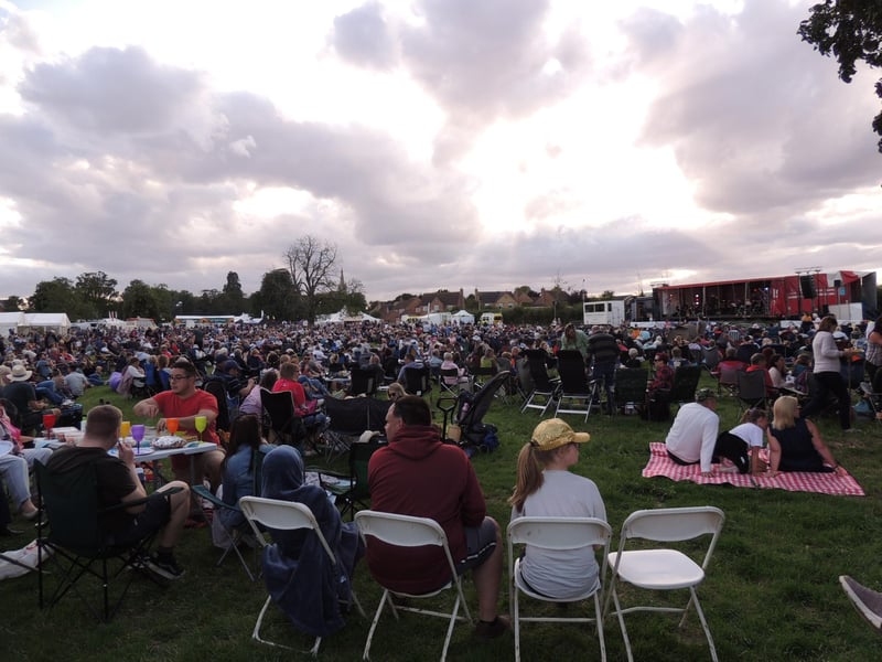 Thousands filled the main ring for the Saturday night firework concert.