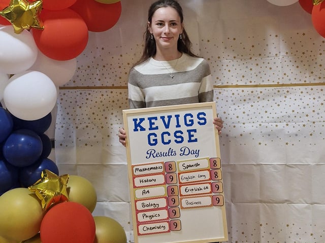 Nancy achieved seven 9 grades and four 8 grades at KEVIGS in Louth.