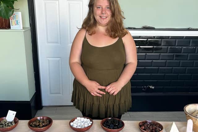 Victoria Heward at her crystals business, Nature’s Promise.