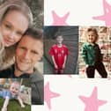 Natalie and Matt Thacker and their family, as pictured on their fundraiser page.