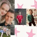 Natalie and Matt Thacker and their family, as pictured on their fundraiser page.