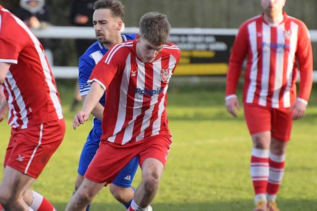 Reece Pemberton was on target for Horncastle on Saturday.