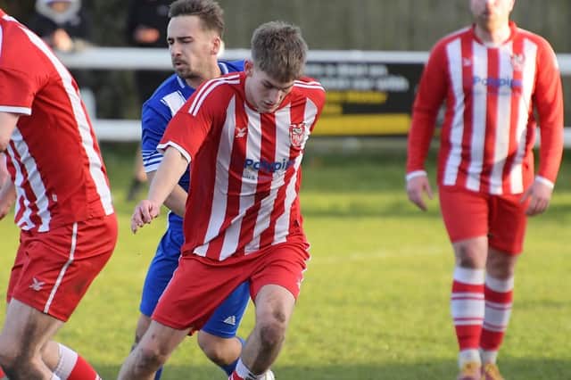 Reece Pemberton was on target for Horncastle on Saturday.