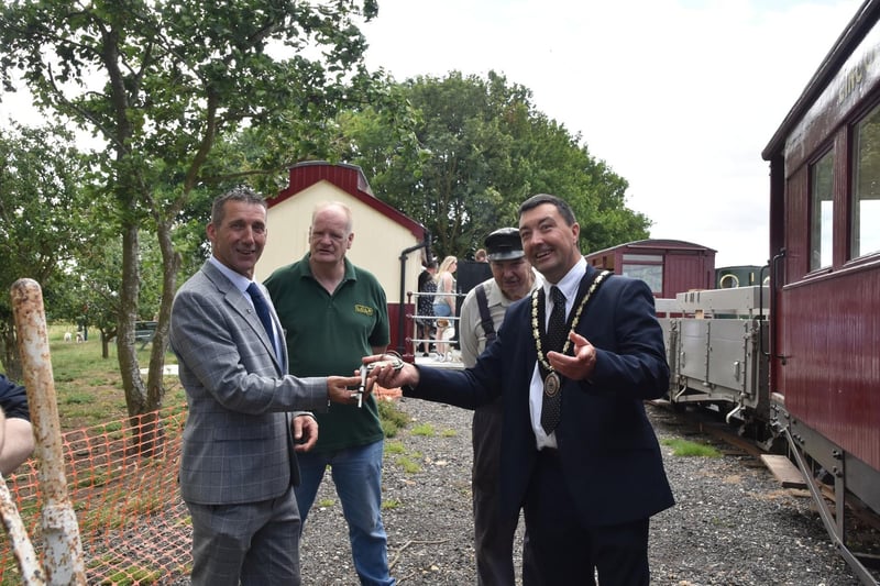 Mayor of Skegness Coun Jimmy Brookes and local County Councillor Adrian Findley at Seathorne Bank.
