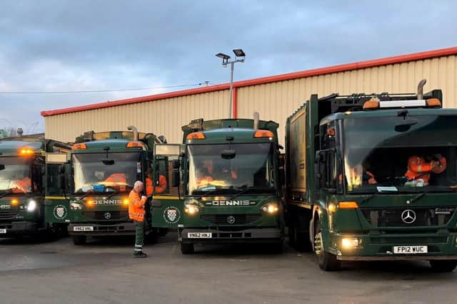 SKDC waste collection trucks. Photo: SKDC