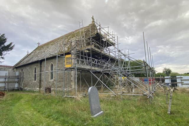 North and west elevations of St John the Baptist Church, High Toynton.